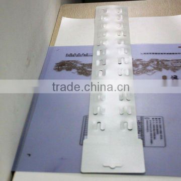 Supermarket Display PP Plastic 12 Hook Clip Strip,pp plastic clip strip