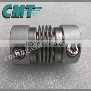 Aluminum flexible CNC Bellows Coupling Zero backlash shaft coupling