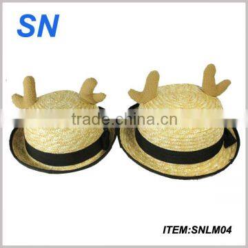 good quality customize cartoon straw boater hats cheap