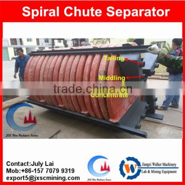 Ore dressing spiral chute