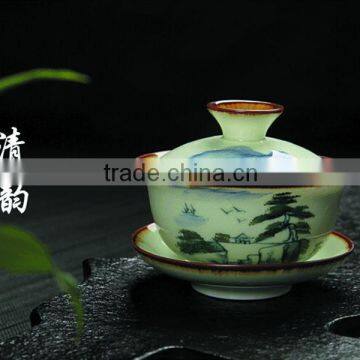 Hot Selling Hand Printing Gaiwan Professional Gongfu Teaset 6kinds Design China Gai Wan photo-3