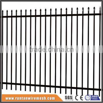 Galvanized or powder coated spear-top tubular fencing