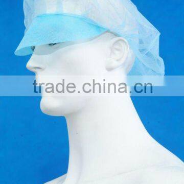 non woven bouffant cap with peak