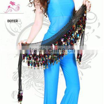 2016 Women cheap new belly dance hip scarf costume belly dancing coin belts for sale