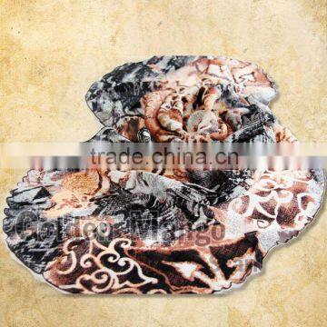 2016 latest 50%wool 50%silk scarf with flouncing