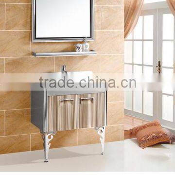 Modern bathroom stainless steel cabinet with craw feet