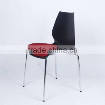 wholesale K/D shopping mall fast food comfortable plastic padded dining chairs 1019a