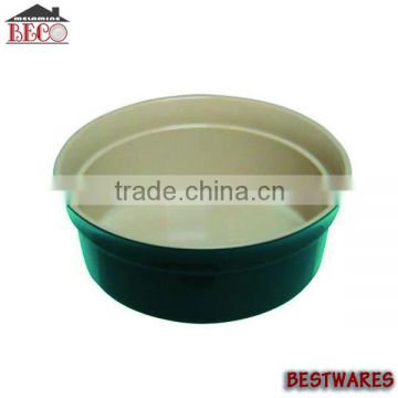 Popular hot sale health melamine portable round pet bowl