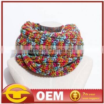 2015 knitted scarf Winter Scarf twist design snood fashion infinity scarf OEM