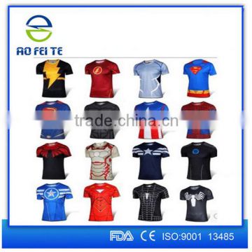 2016 Hot Selling Products Superhero T Shirt For Men Sports