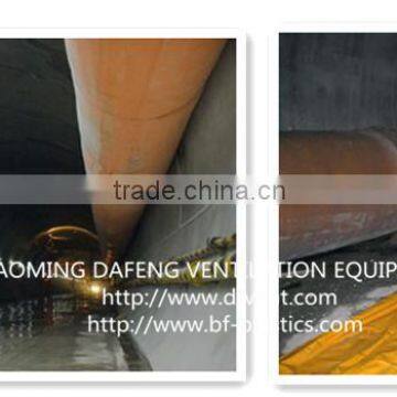 680GSM Fire Resistant Yellow Strong PVC Tunnel Vent Duct With Snap Hooks photo-4