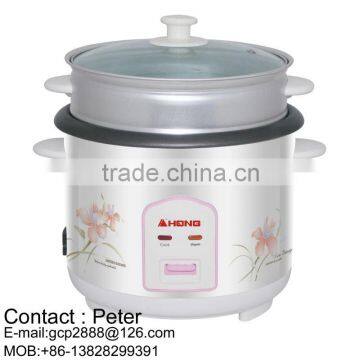 1.5L Flower Printing Boiler Rice Cooker And Food Steamer