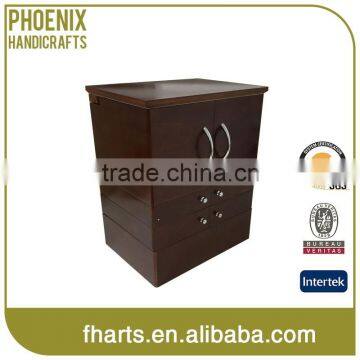 Dressing cabinet on the table with wood Grain