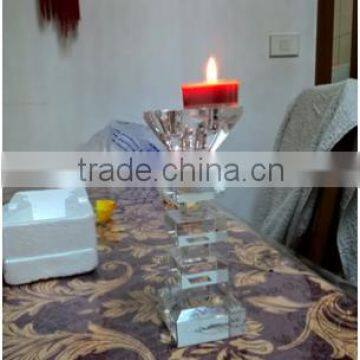 k9 Crystal Candle Holder,high Quality Crystal Pillar Candle Holders photo-4