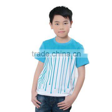 Hot style kids sport clothes printed summer boys t shirt for children