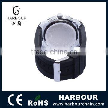 Stainelss Steel Back Rubber Band Fashion Quartz Mens Watch photo-3
