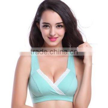 Women's 9 Color Cotton Maternity Nursing Hands Free Breastfeeding Bra photo-4