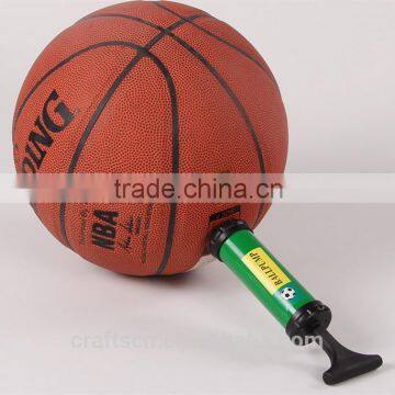 Mini dual action basketball pump