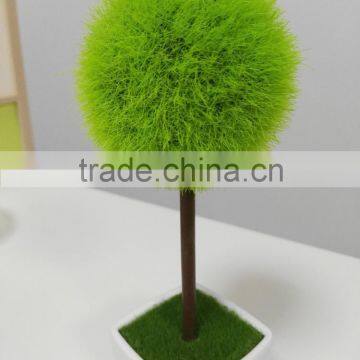 New Product Evergreen potted Samll Plant Artificial Moss Topiary Ball in Pot for wholesale