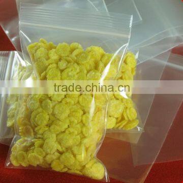 Clear HDPE LDPE bag with zipper with food grade accept custom design