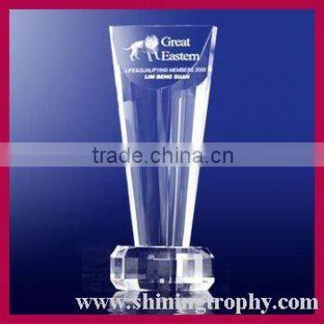 Optical laser engraved 3d crystal awards