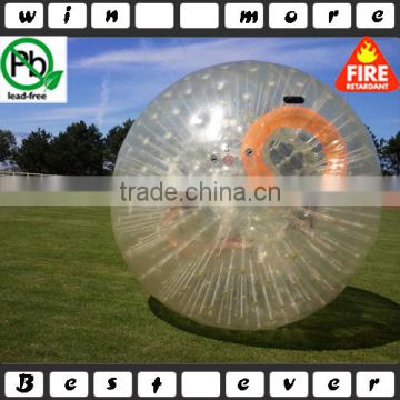 high standard inflatable body zorb ball, soccer bumper bubble ball, grass ball