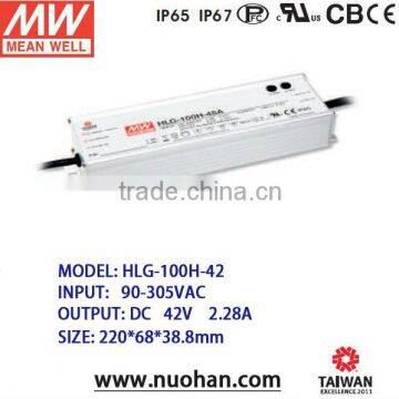 Meanwell HLG-100H-42A 100W 42v switching power supply 100w led driver 42v