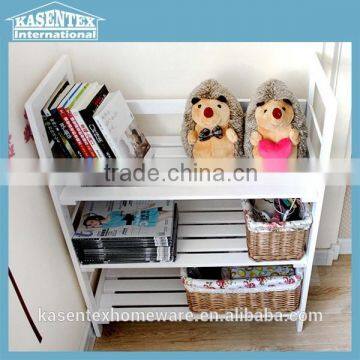 Three Layers Wooden Multilayers Bookshelf Corner shelf