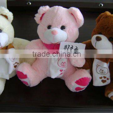 30cm Valentine's day gift lovely 3-colour plush teddy bear with scarf