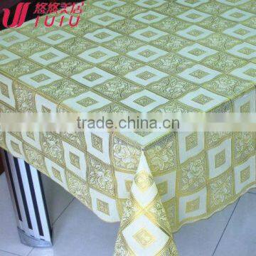 pvc printed lace tablecloth, vinyl embossed tablecloth