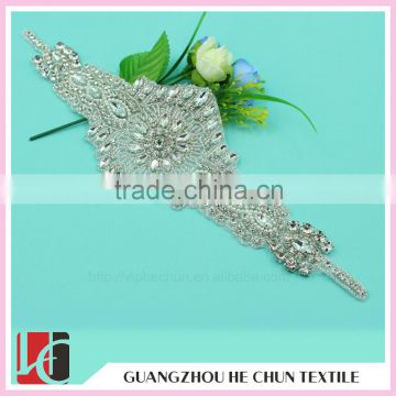 HC-0188 Rhinestone Stone Bling Beaded Applique for Wedding Dress Strap