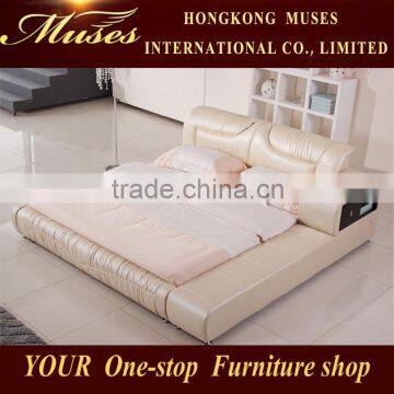 2015 Modern selling leather bed B80052