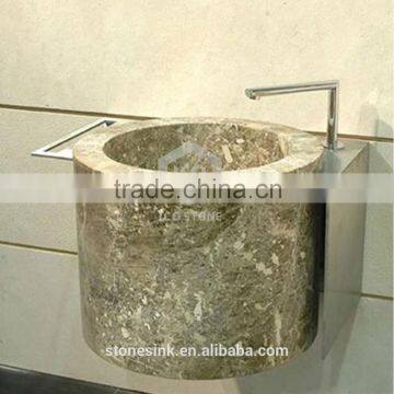 Bathroom wall-hung lavatorie bucket stone sink