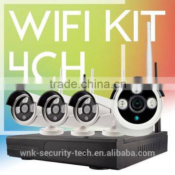 Vitevison security camera system with 1mp 1.3mp wifi camera H.264 4ch wireless NVR Kit