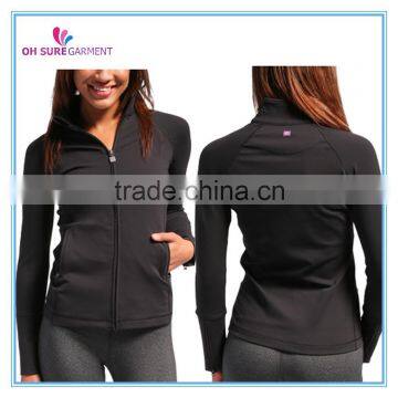 running jacket, gym jacket, fitness jacket, supplex yoga jacket