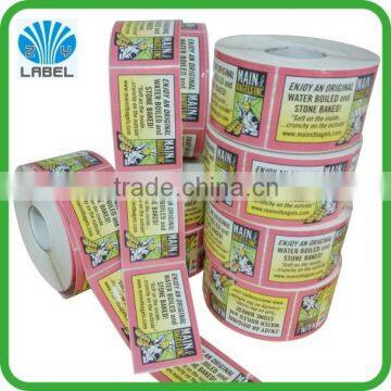 glossy laminated paper roll label sticker,waterproof adhesive paper roll sticker label