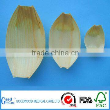 disposable wooden boat pine tray