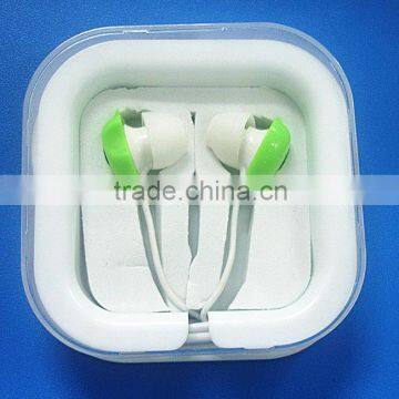 earphones in case with printing logo/earphone bulk/hot sellers 2015