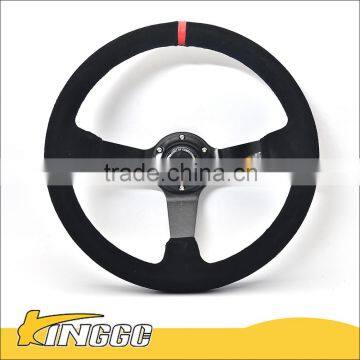 New 2016 high performance racing car suede steering wheel