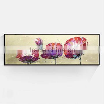 Shu1829 handmade black and white canvas flower canvas painting living room decorative