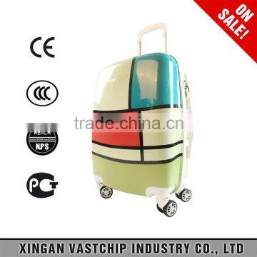 Fashion Design luggage price polyester trolley luggage 2016