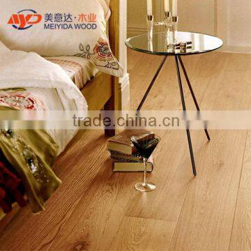 Engineered Click System Oak 190mm x 14-3mm Brushed and Lacquered Wood Flooring