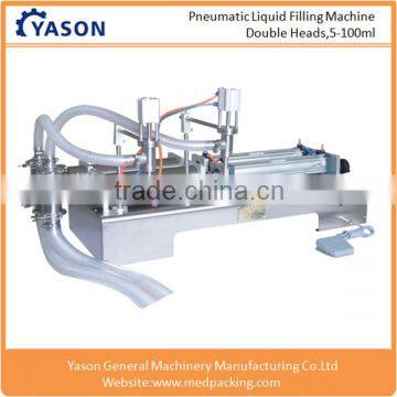 Semi Automatic Pneumatic Double Heads Liquid Soft Drink Filling Machine