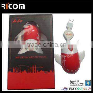 Fashionable Gifts Custom Logo Usb Wired Airplane Computer Mouse photo-2
