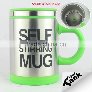 Battery Powered Stainless Steel Funky Coffee Mug with Logo