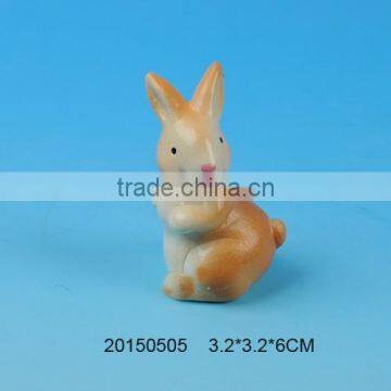 Lovely rabbit figurine ceramic easter decoration