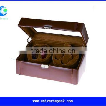 High Grade Brown Leather For Display Box Watch Packing Boxes Sale