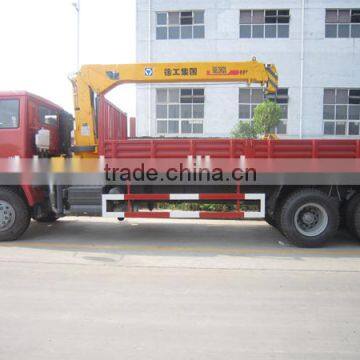 SINOTRUK HOWO 12 tons straight arm 6x4 truck mounted crane