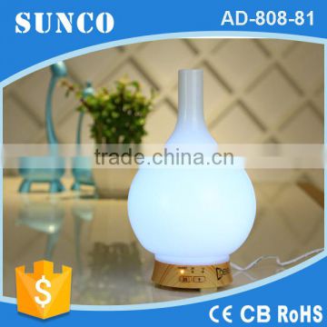 Natural wood+glass electric aroma diffuser mini ultrasonic aroma diffuser