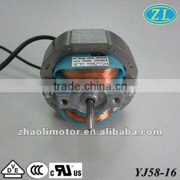 Low rpm ac electric motor Electrical motor Shaded pole motorYJ58-16:100-240VAC,50/60HZ,5000-10000hours,<43dB